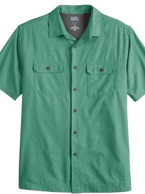 Croft & Barrow Quick Dry Vented Shirt Sz XXL Heathered Green